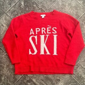 CUPCAKES & CASHMERE Apres Ski Red Cozy Preppy Cottagecore Chalet Sweater
